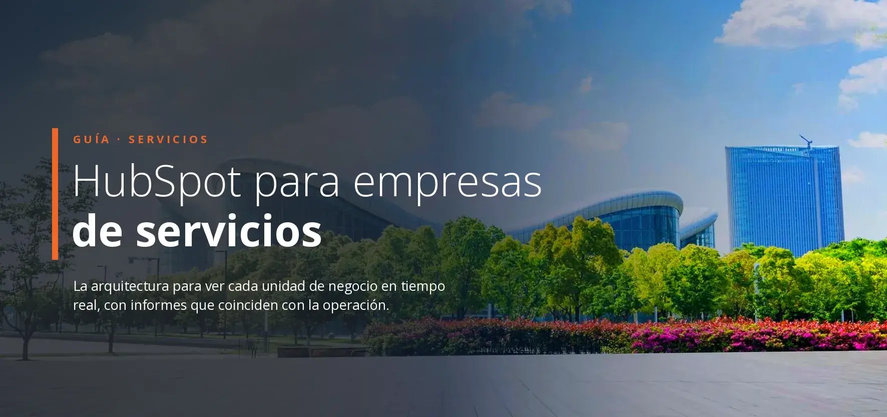 Portada de la guía HubSpot para empresas de servicios de Ploy, vertical Servicios